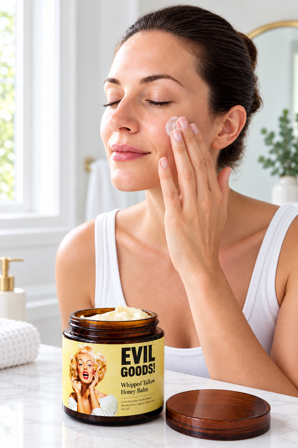 Crema Batida de Sebo y Miel de Manuka